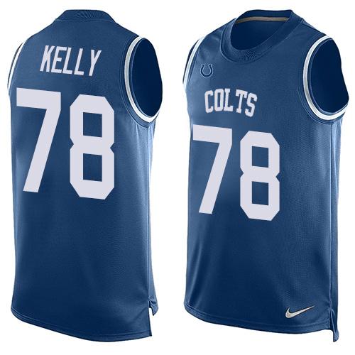 Nike Colts #78 Ryan Kelly Royal Blue Team Color Men's Stitched NFL Limited Tank Top Jersey - Click Image to Close